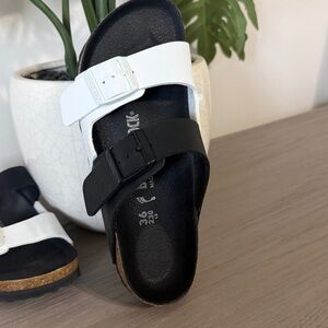 Birkenstock Black and White Sandals